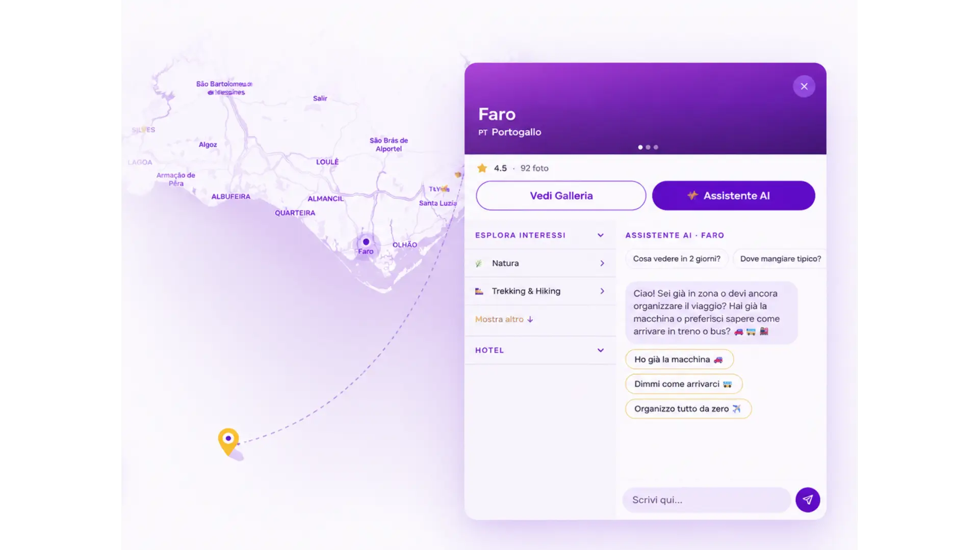 App Velya - assistente AI per viaggiatori